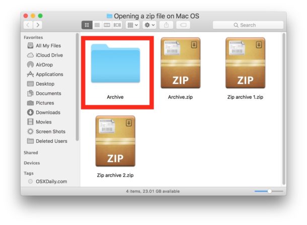 Mac Opens Zip File Upon Download